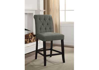 Izzy Gray Counter Height Chair [Set of 2],Furniture of America