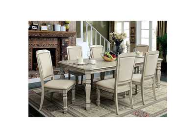 Holcroft Antique White Dining Table,Furniture of America
