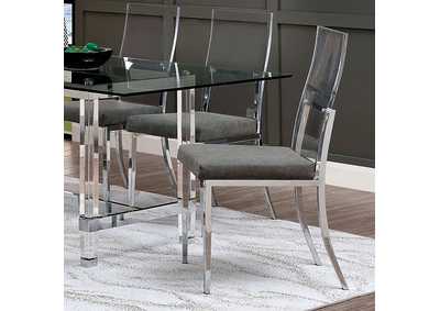 Casper Chrome Side Chair [Set of 2],Furniture of America