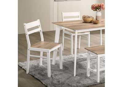 Debbie Natural 5 Piece Dining Table Set,Furniture of America