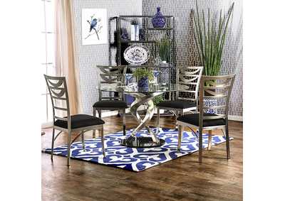 Roxo Silver Dining Table,Furniture of America