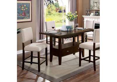 Lordello Brown Cherry Counter Height Table,Furniture of America