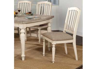 Summer Antique White Side Chair [Set of 2]