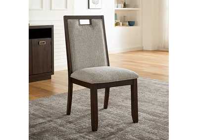 Caterina Dark Walnut Side Chair [Set of 2],Furniture of America