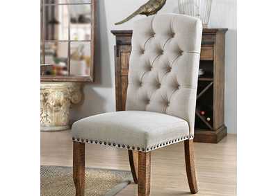 Gianna Rustic Oak Side Chair [Set of 2],Furniture of America
