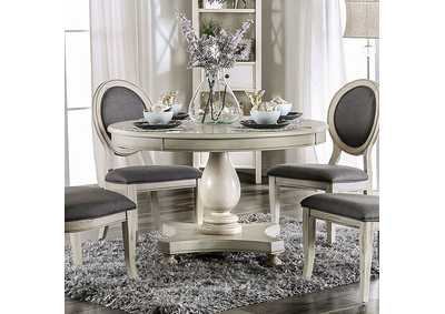 Kathryn Antique White Round Dining Table