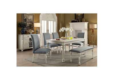 Siobhan Antique White/Gray Bench,Furniture of America