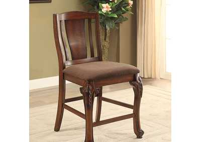 Johannesburg Brown Cherry Counter Height Chair [Set of 2],Furniture of America