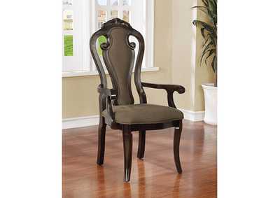 Rosalina Walnut Arm Chair [Set of 2],Furniture of America