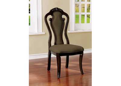 Rosalina Walnut Side Chair [Set of 2],Furniture of America