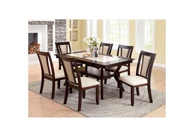 Image for Brent Faux Marble Insert Top Dining Table w/6 Side Chair