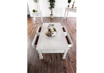 Joliet Antique White Coffee Table,Furniture of America