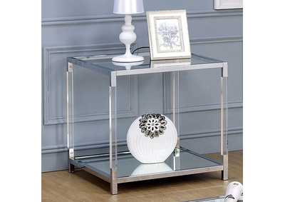 Ludvig Chrome End Table,Furniture of America