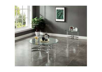 Tirso Chrome End Table,Furniture of America