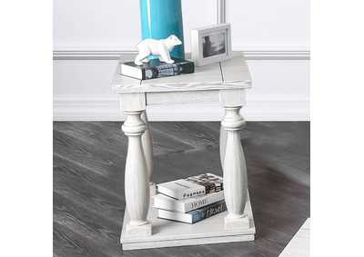 Arlington Antique White End Table,Furniture of America