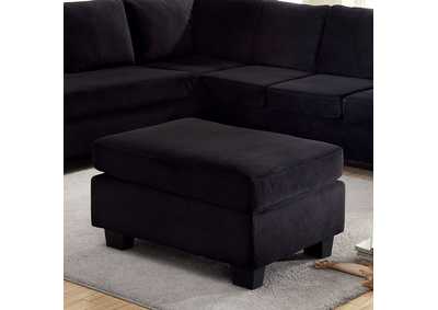Image for Lomma Black Ottoman