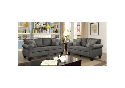 Rhian Dark Gray Sofa,Furniture of America