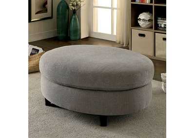 Sarin Warm Gray Ottoman,Furniture of America
