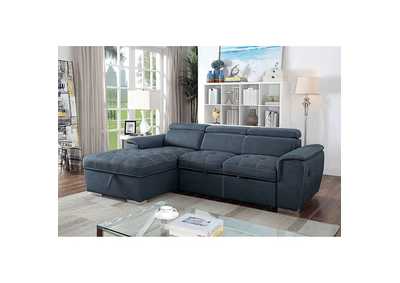 Patty Blue Gray Sectional,Furniture of America