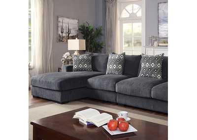 Kaylee Gray Large L-Sectional w/ Left Chaise,Furniture of America