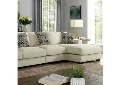 Kaylee Large L-Shaped Sectional (Right Chaise),Furniture of America