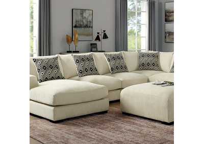 Kaylee U-Sectional w/ Left Chaise + Ottoman,Furniture of America