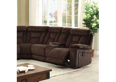 Image for Maybell Sectional w/ 2 Consoles, Brown