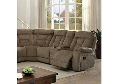 Image for Maybell Sectional w/ 2 Consoles, Mocha