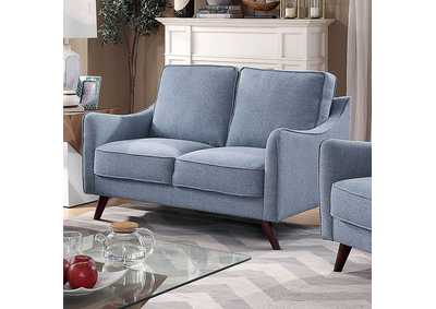 Maxime Light Blue Loveseat,Furniture of America