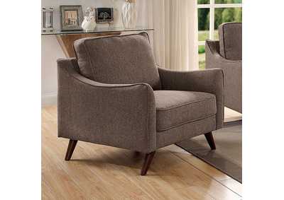 Maxime Light Brown Chair,Furniture of America