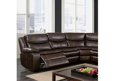 Pollux Brown Sectional,Furniture of America