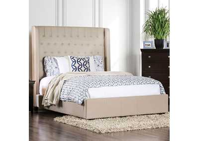Mira II Ivory Queen Platform Bed,Furniture of America