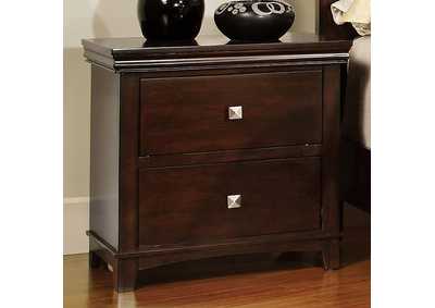 Spruce Brown Cherry Night Stand,Furniture of America