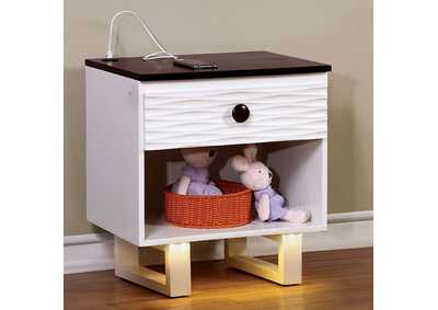 Meredith Night Stand w/ USB Outlet,Furniture of America
