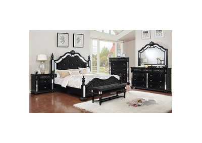 Azha Black Eastern King Bed,Furniture of America