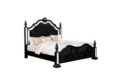 Azha Black Eastern King Bed,Furniture of America