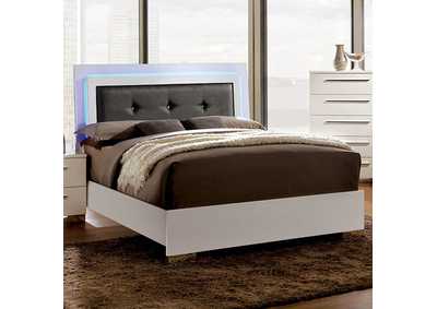Clementine Glossy White Queen Bed,Furniture of America