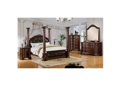 Mandalay Brown Cherry Queen Bed,Furniture of America