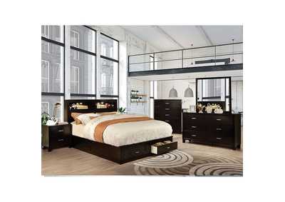 Gerico II Espresso Queen Platform Storage Bed,Furniture of America