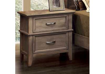 Loxley Weathered Oak Night Stand,Furniture of America