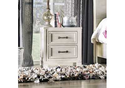 Tywyn Antique White Night Stand,Furniture of America