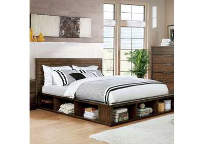 Torino Walnut Eastern King Bed,Furniture of America