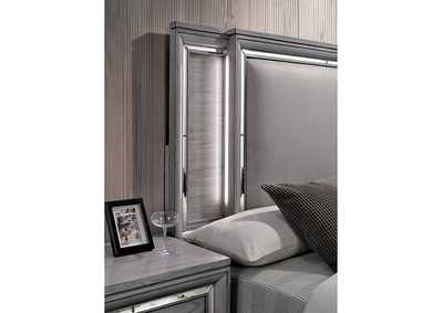 Alanis Light Gray California King Bed,Furniture of America