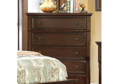 Castor Brown Cherry Chest,Furniture of America
