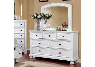 Castor White Dresser,Furniture of America