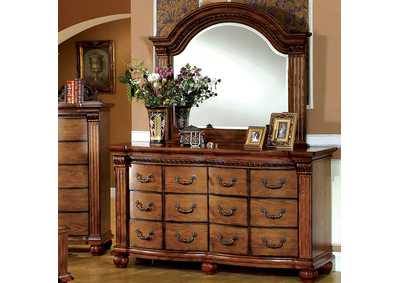Bellagrand Antique Tobacco Oak Dresser,Furniture of America