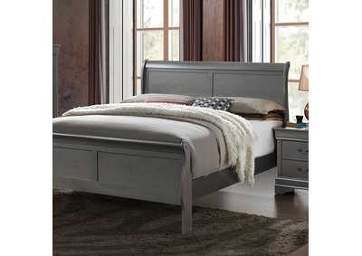 Louis Philippe Gray Queen Bed,Furniture of America
