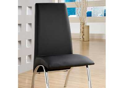 Wailoa Black Side Chair [Set of 2],Furniture of America