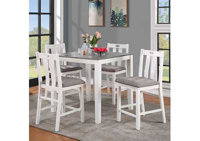 Dunseith 5 Piece Counter Height Dining Set,Furniture of America