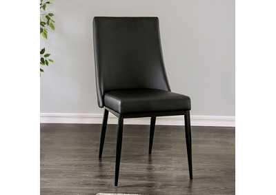Porrima Black Side Chair [Set of 2],Furniture of America